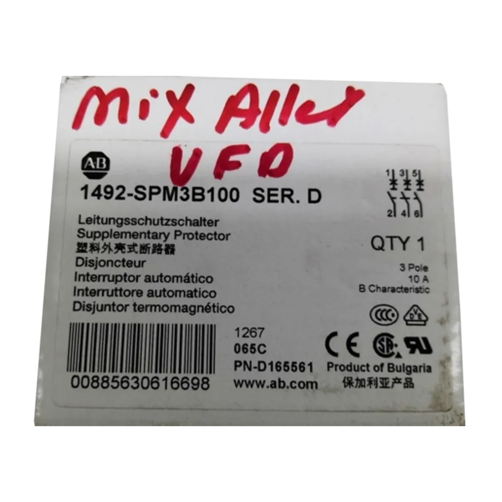Rockwell Allen Bradley AB Circuit Breaker 1492-SPM3B100