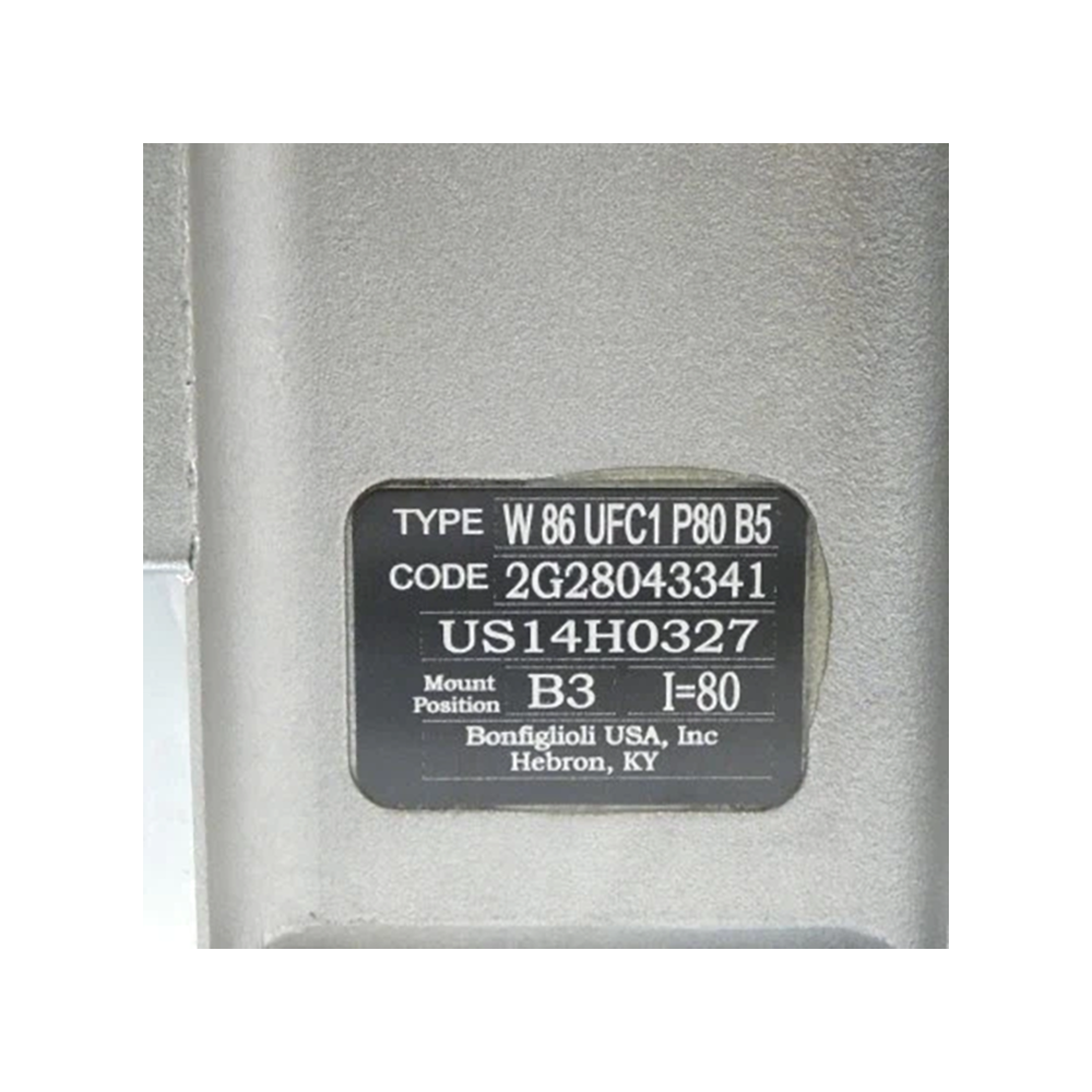 Bonfiglioli Reduction Drive Gearbox Speed Reducer W 86 UFC1 P80 B5