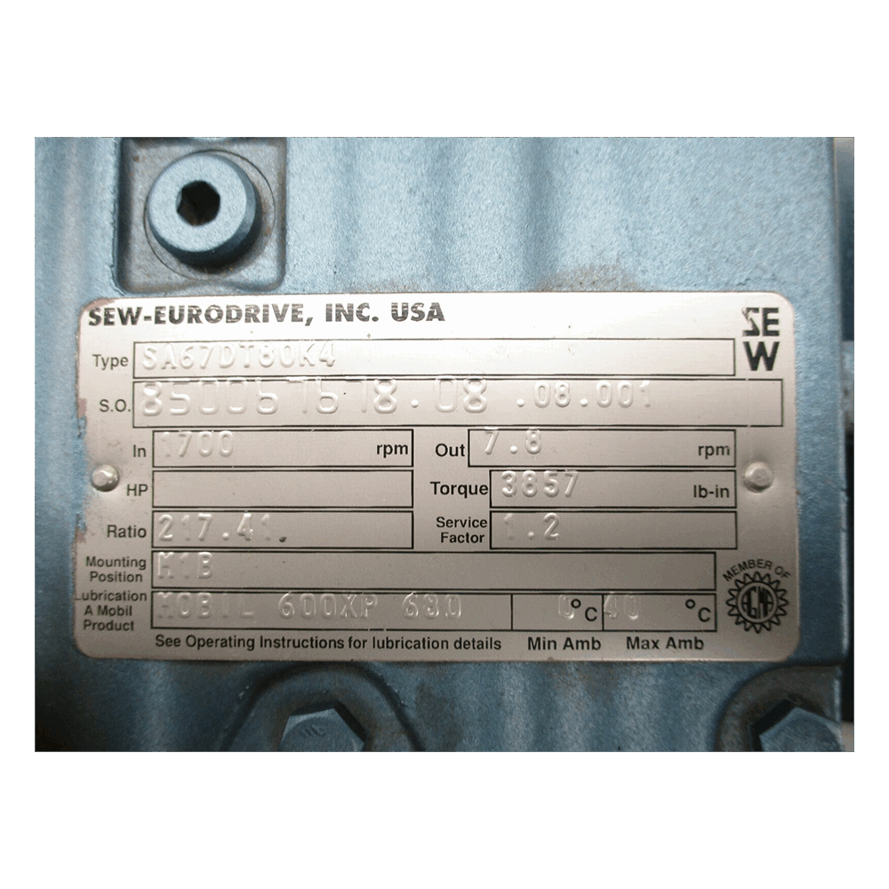 SEW Reduction Drive Gearbox Speed Reducer SA67DT80K4