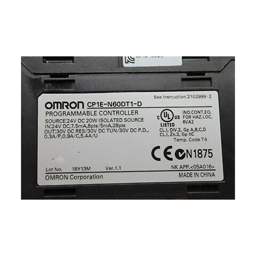 Omron PLC CP1E-N60DT1-D