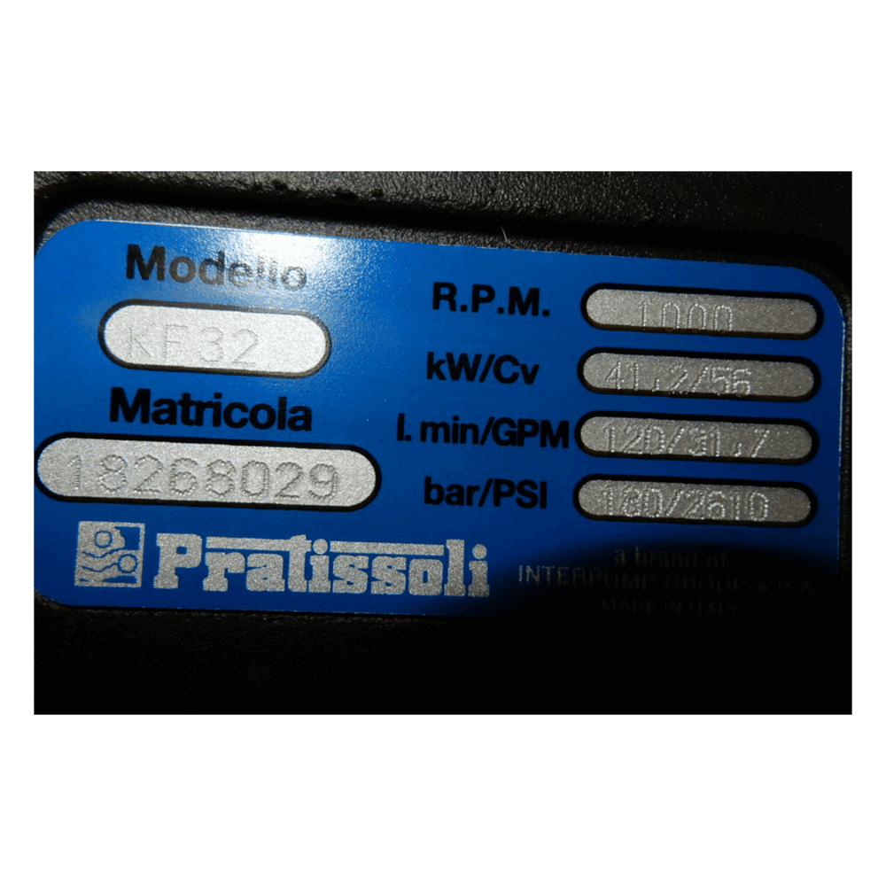 PRATISSOLI Bomba de pistón KF32