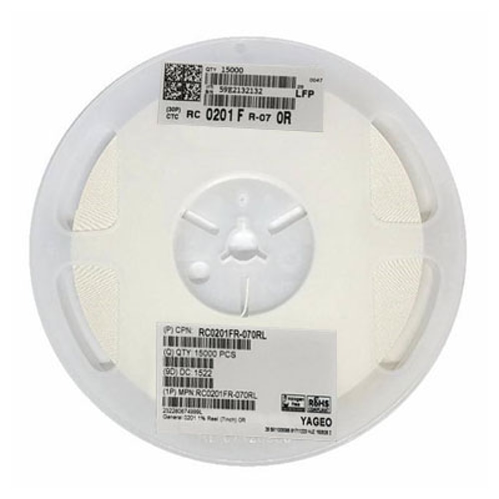 Yageo Resistor RC0201FR-070RL