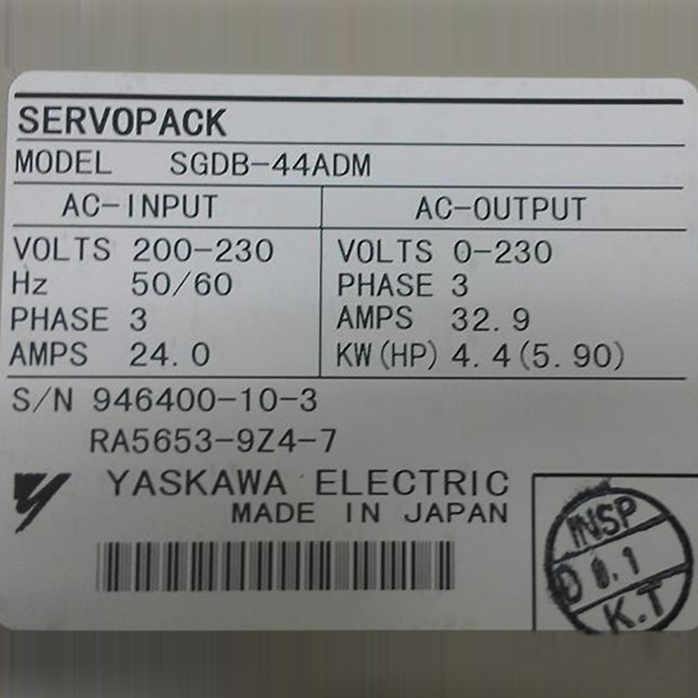Yaskawa Servoaccionamiento SGDB-44ADM