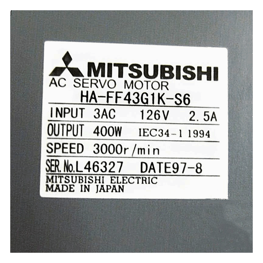 Mitsubishi Servo Motor HA-FF43G1K-S6