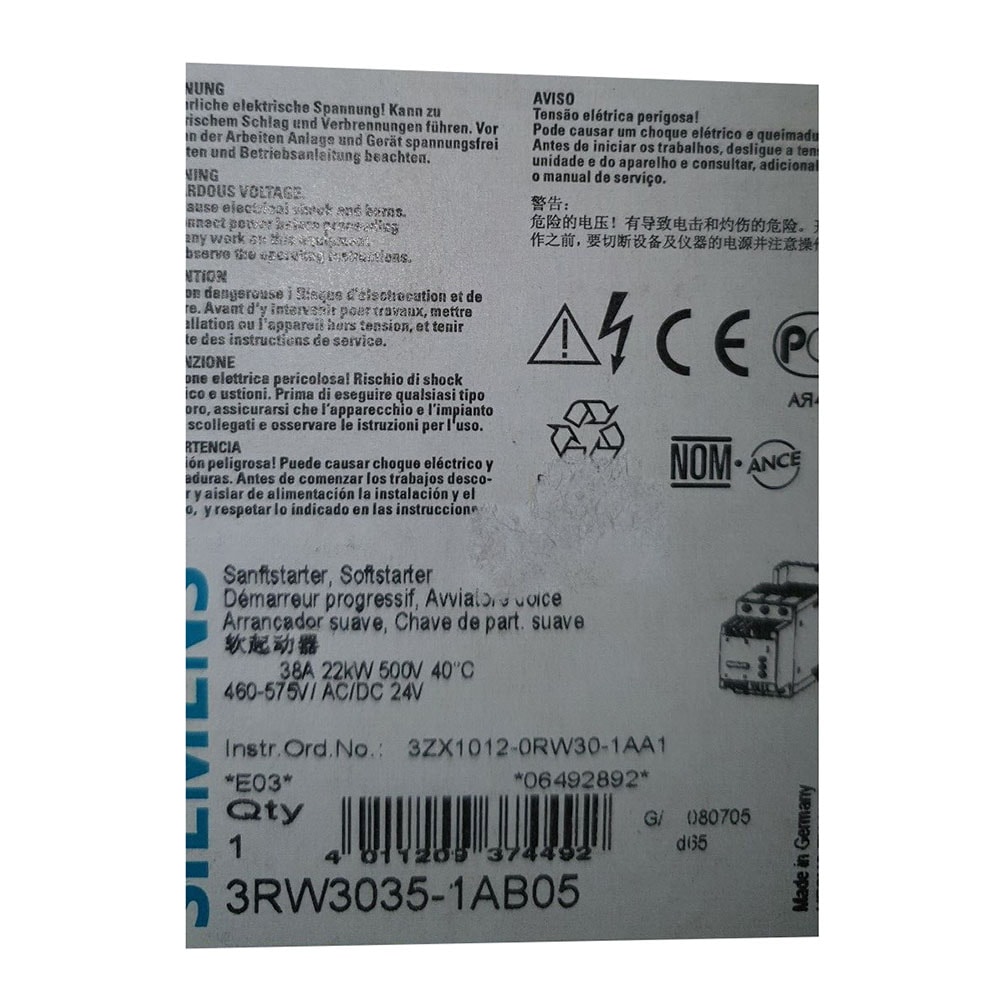 Siemens Soft Starter 3RW3035-1AB05