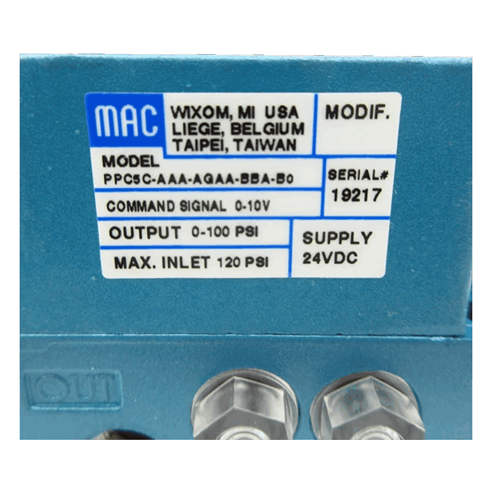 MAC Solenoid Valve PPC5C-AAA-AGAA-BBA-BO