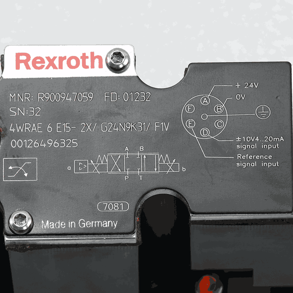 Bosch Rexroth Válvula solenoide 4WRAE 6 E15-2X/G24N9K31/F1V