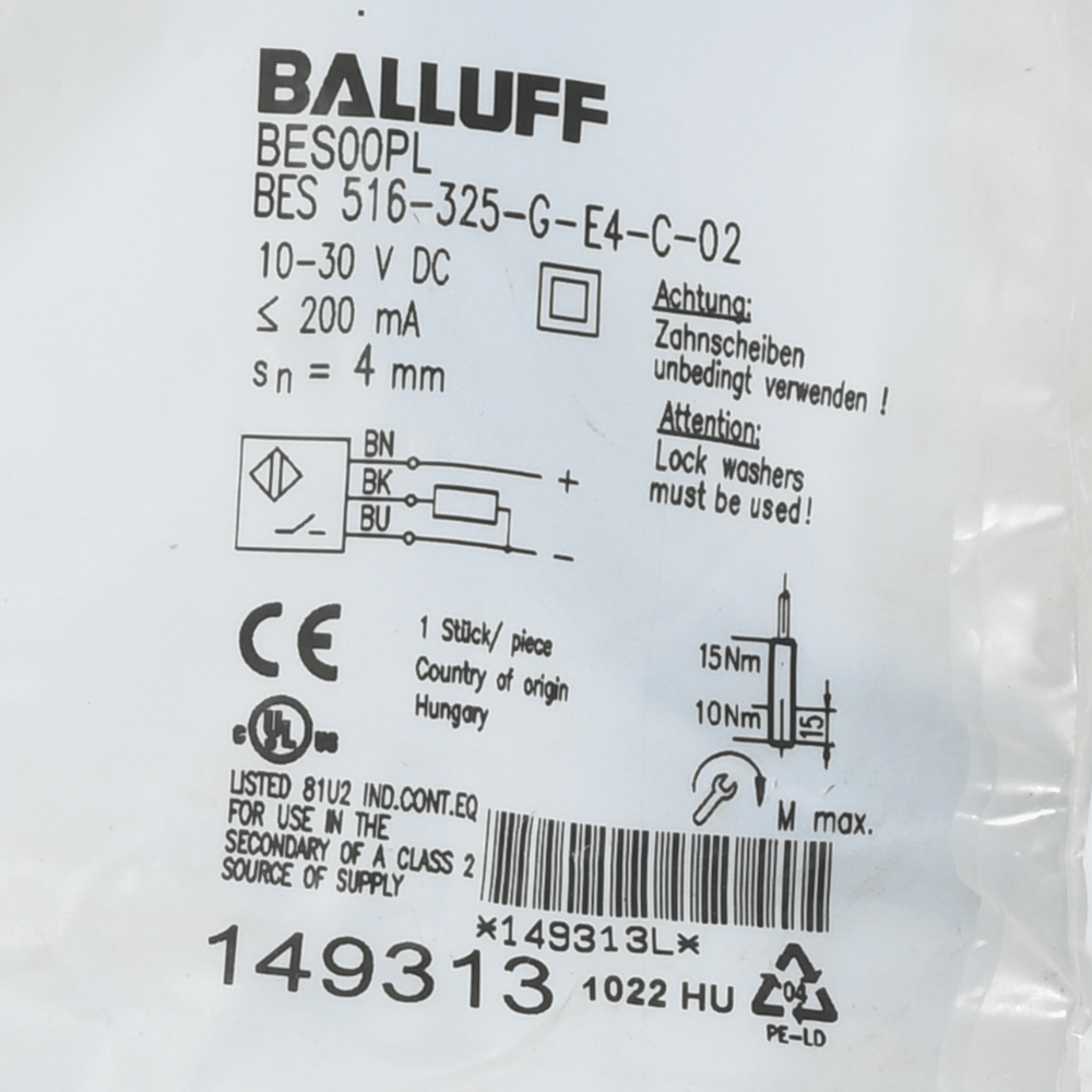 Balluff Interruptor BES 516-325-G-E4-C-02
