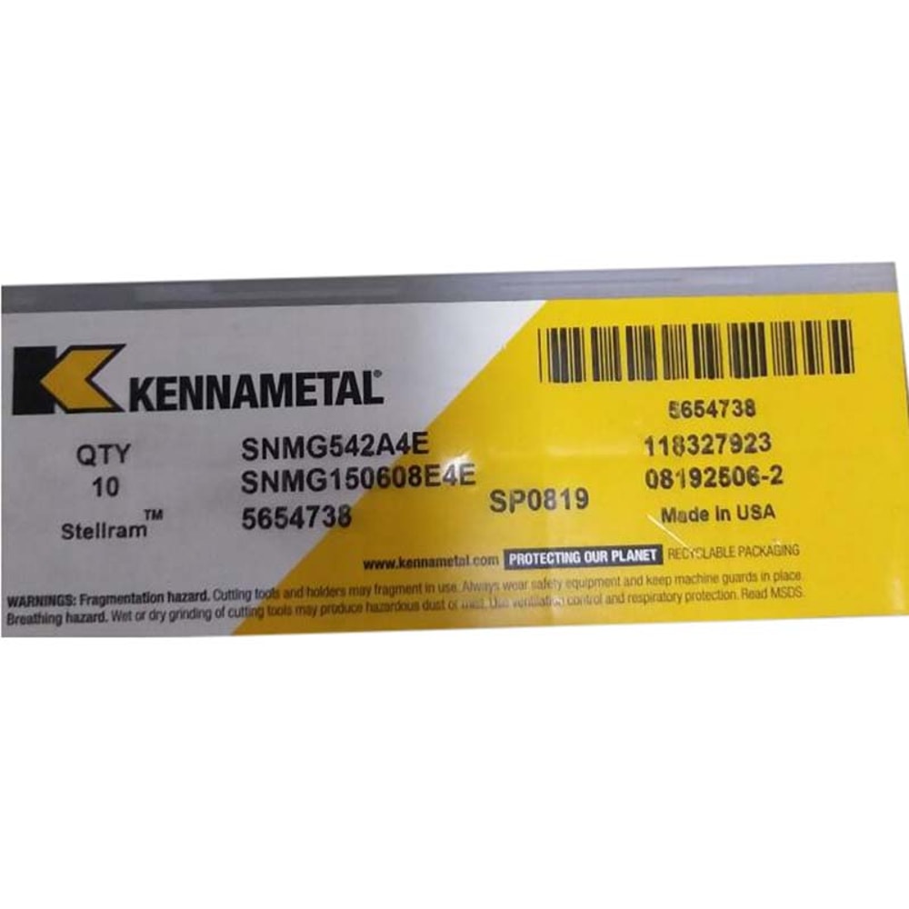 KENNAMETAL Tool for Metal Cutting SNMG150608E4E SP0819