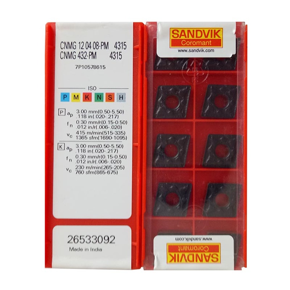 Sandvik Tool for Metal Cutting Insert CNMG120408-MF 4315