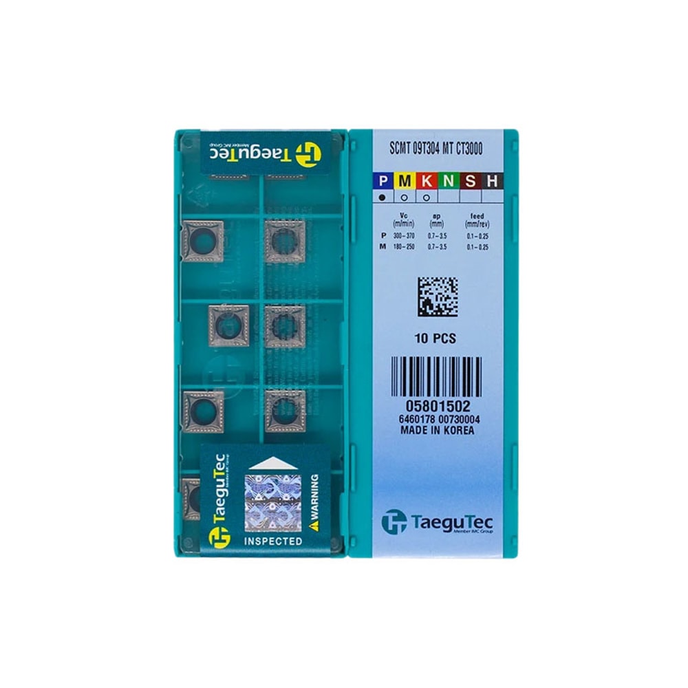 TaeguTec Tool for Metal Cutting SCMT09T304MT CT3000