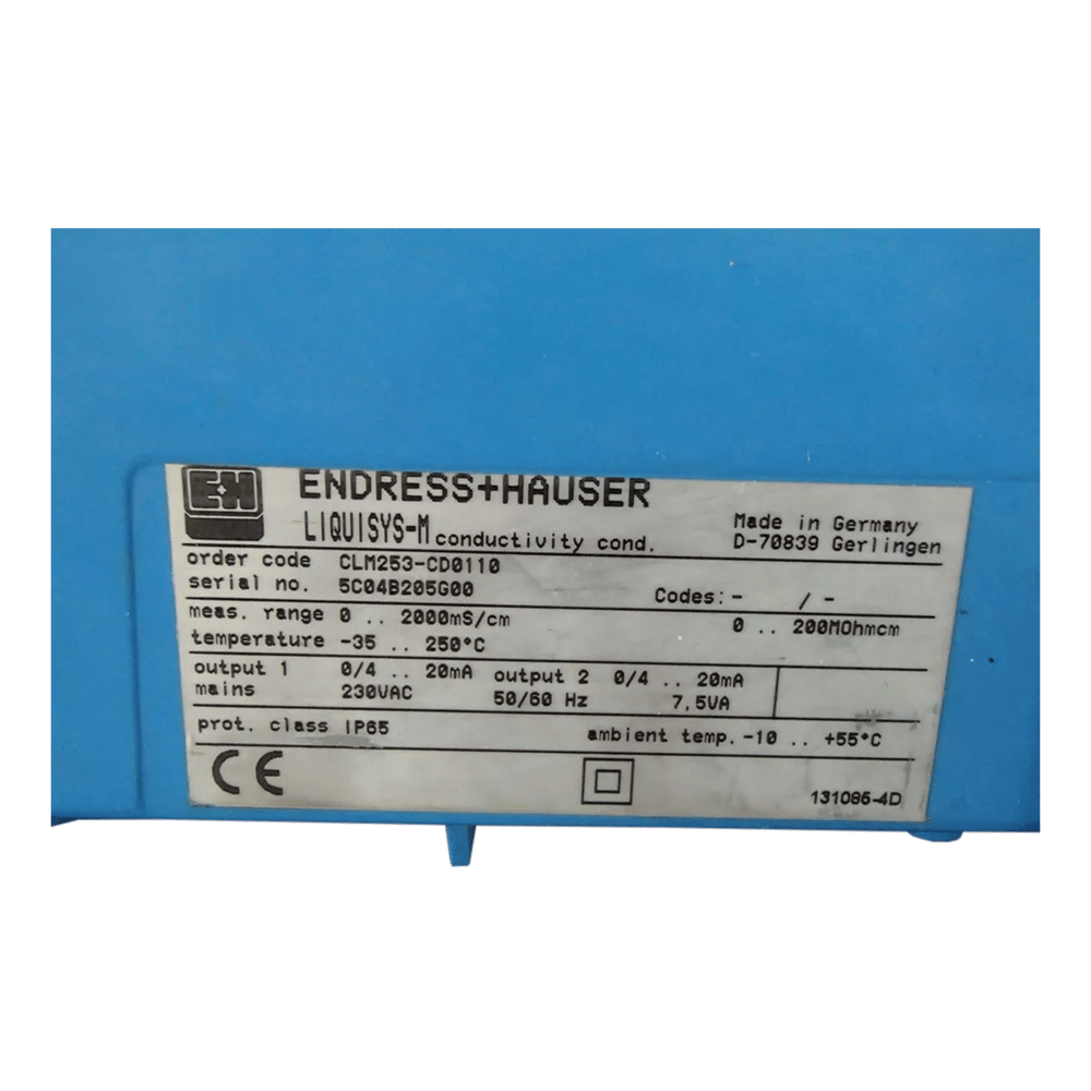 Endress Hauser Transmisor CLM253-CD0110