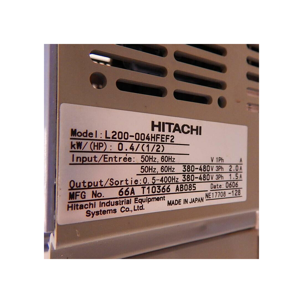 HITACHI VFD Frequency Converter L200-004HFEF2