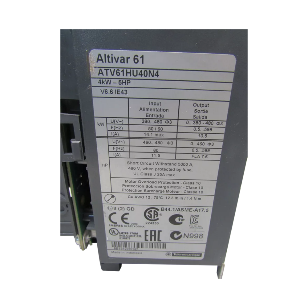 Schneider VFD Frequency Converter ATV61HU40N4