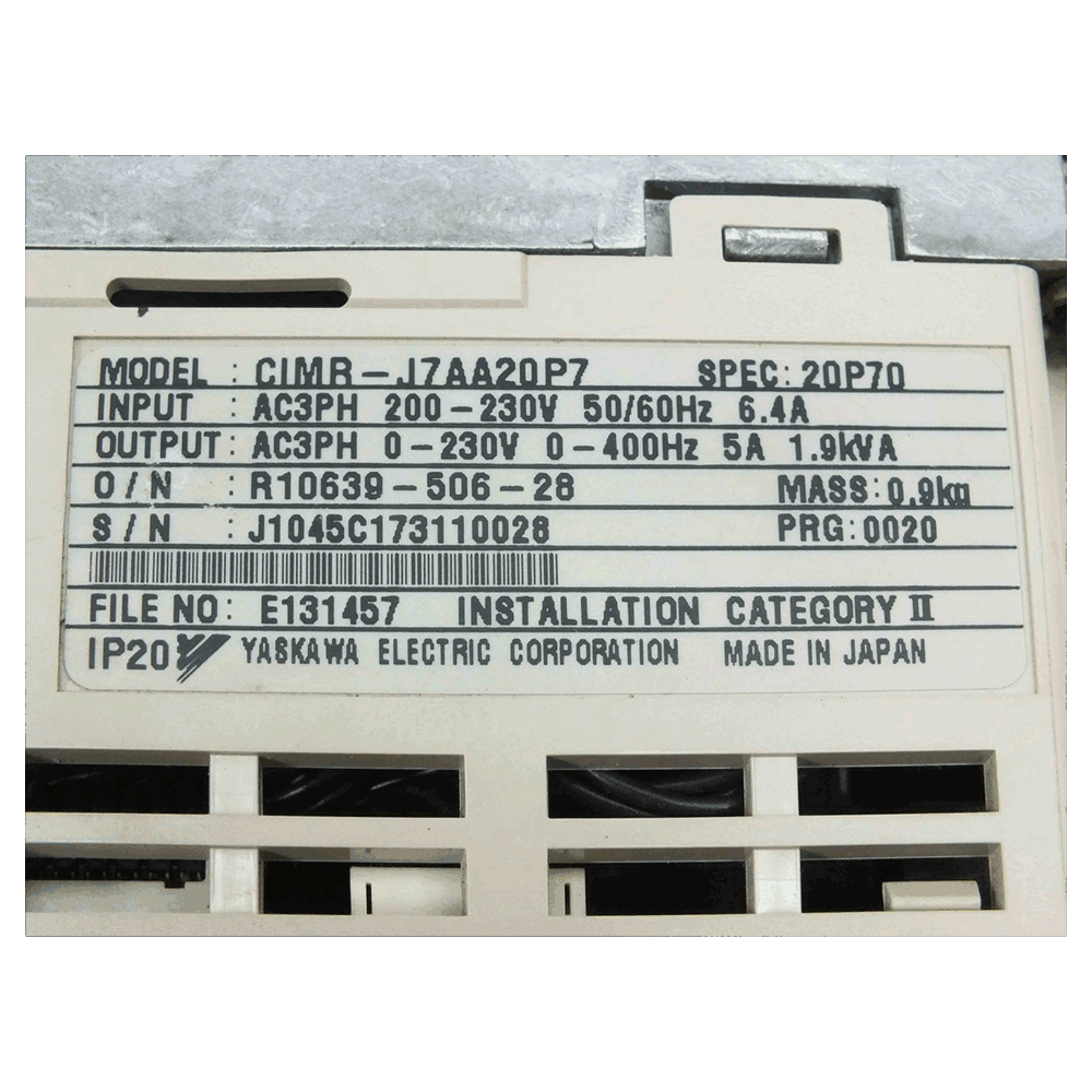 Yaskawa VFD Frequency Converter CIMR-J7AA20P7