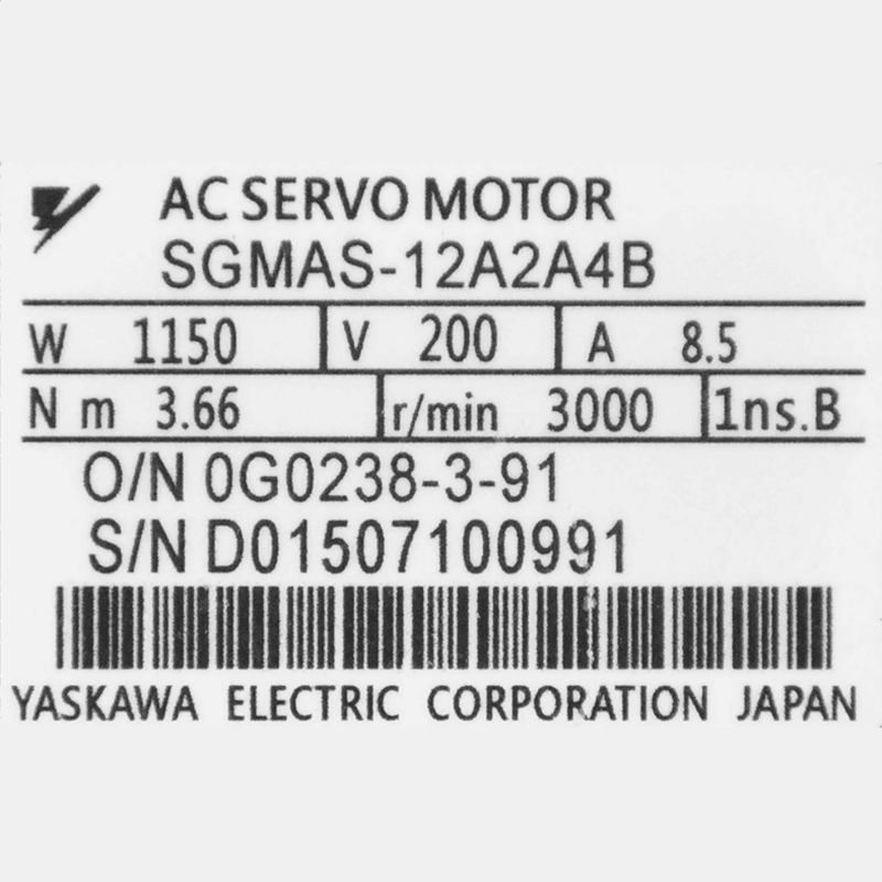Yaskawa Servo Motor SGMAS-12A2A4B