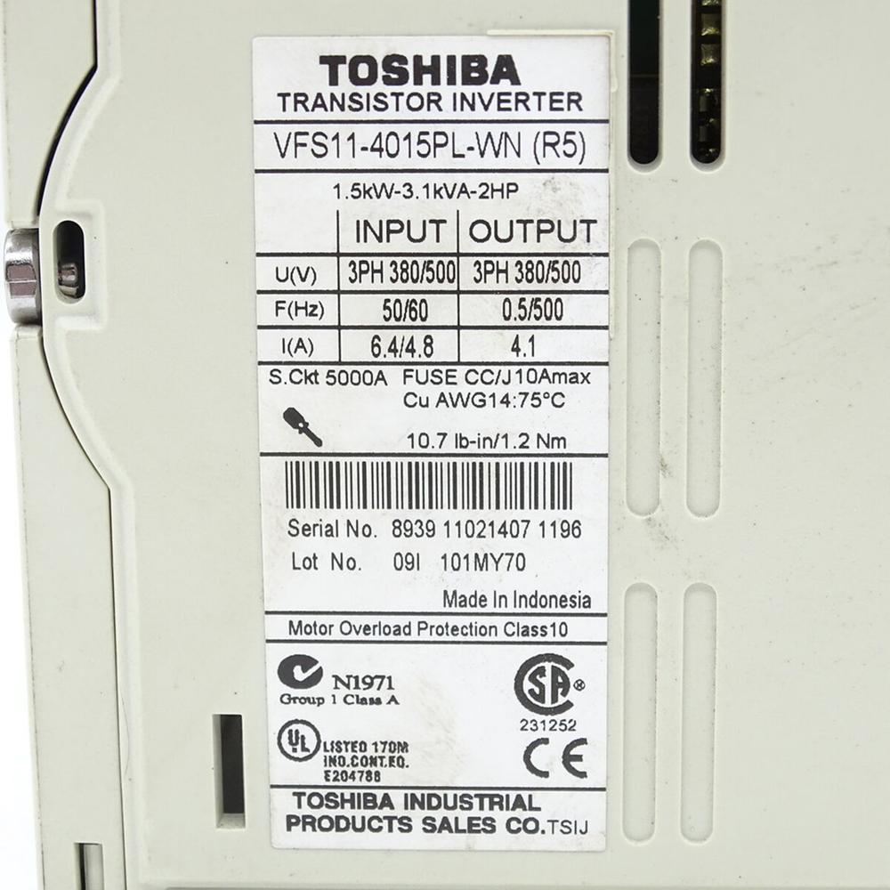 New In stock for sale, Toshiba VFD Frequency Converter VFS11-4015PL-WN(R5)