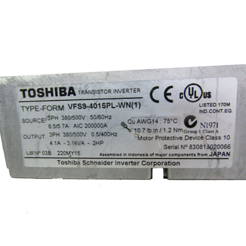 New In stock for sale, Toshiba VFD Frequency Converter VFS9-4015PL-WN(1)