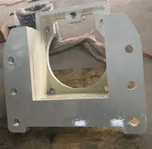 A photo about the stand of a hydraulic motor